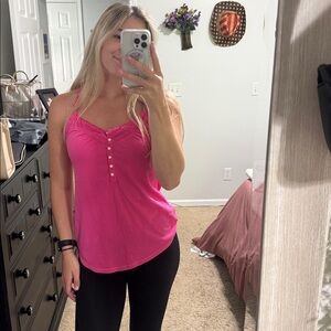 Women's Pink Sleeveless Top